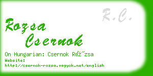 rozsa csernok business card